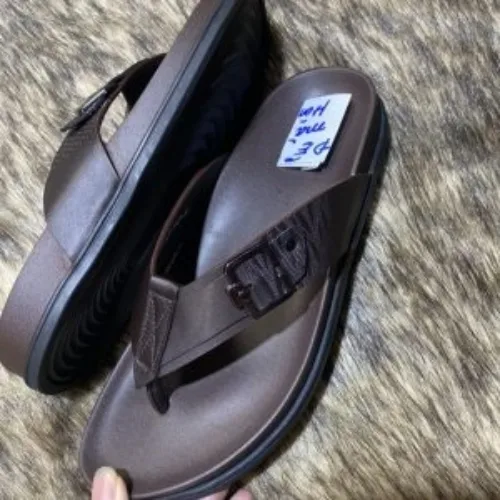 HBC men's flip flops, high quality leather model 10