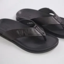 HBC men's flip flops, high quality cowhide leather model T14